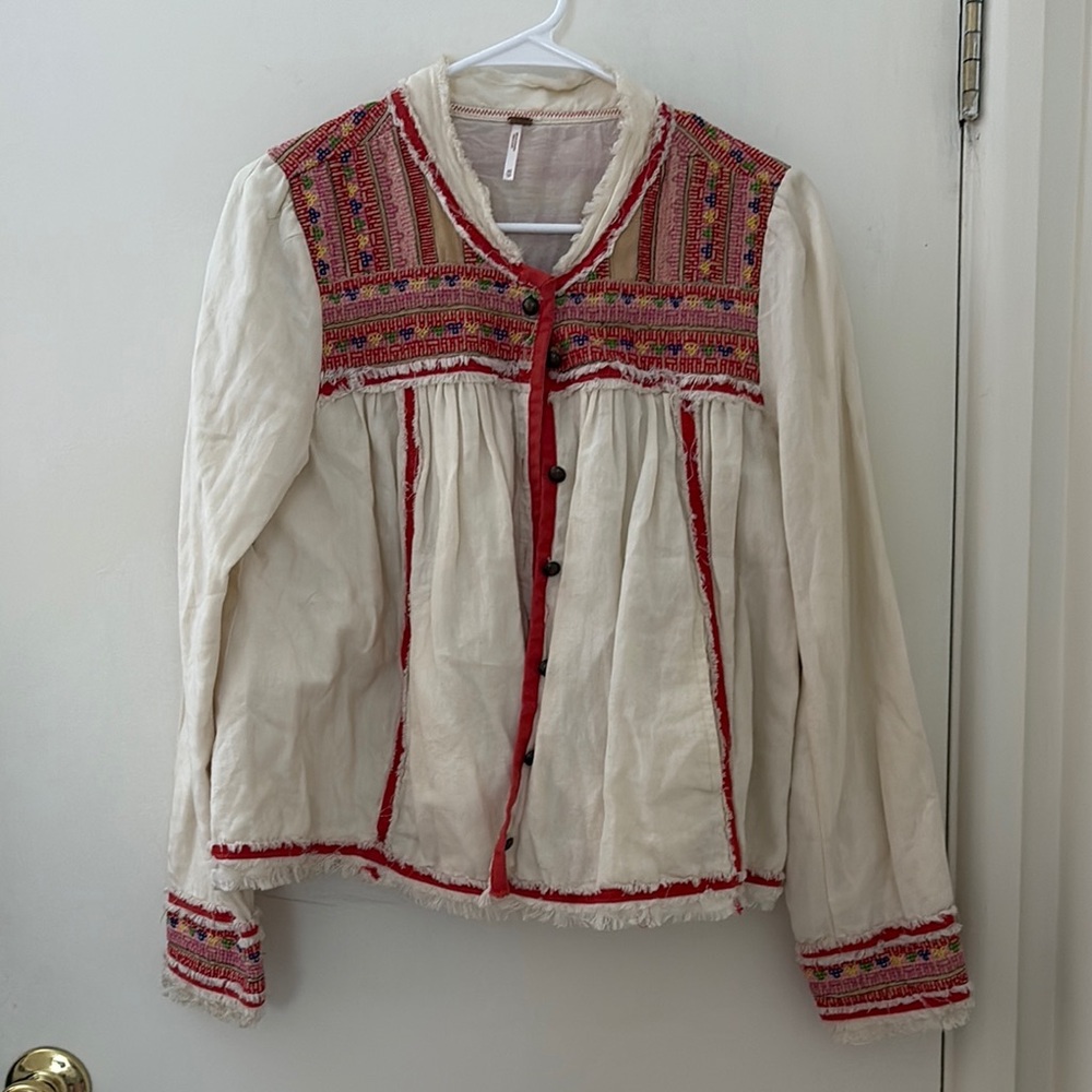 Free People Embroidered Women's Top